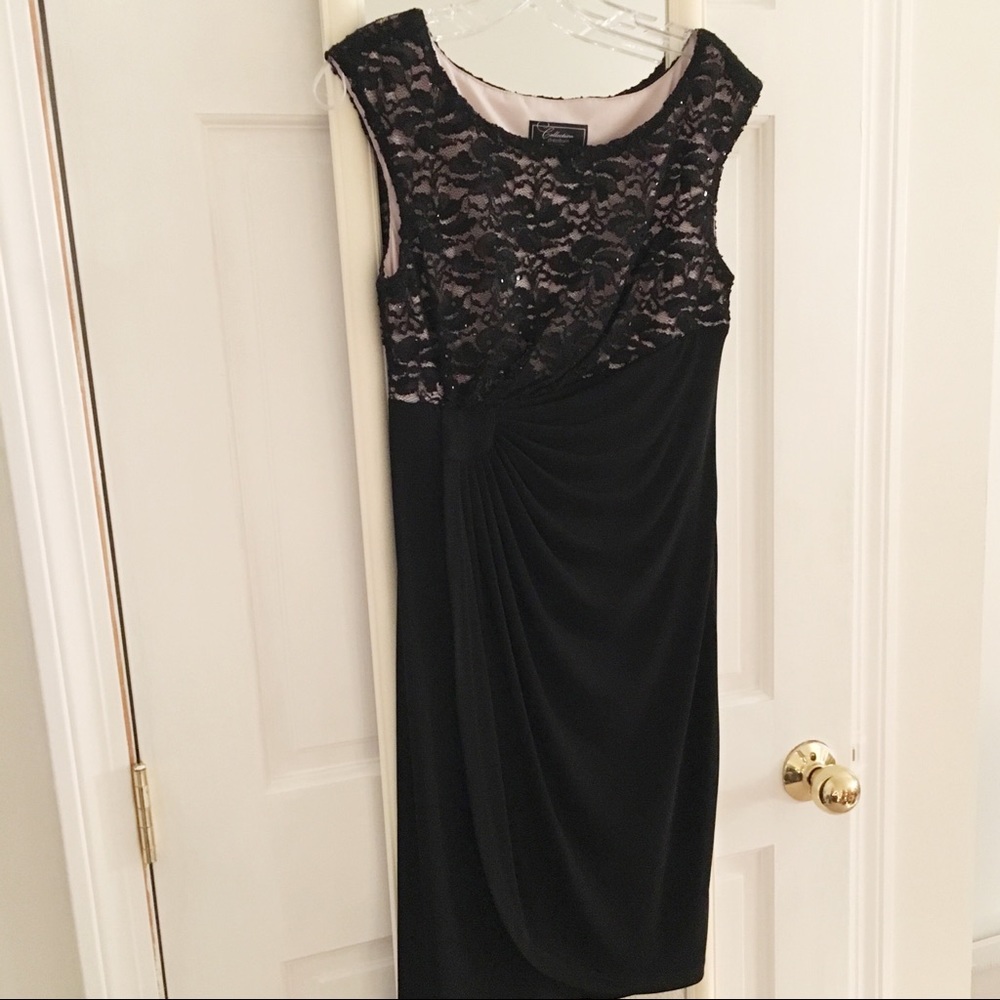 Dress barn black and pink dress